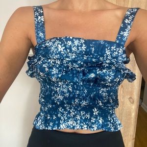 Tularosa Blue flowered top